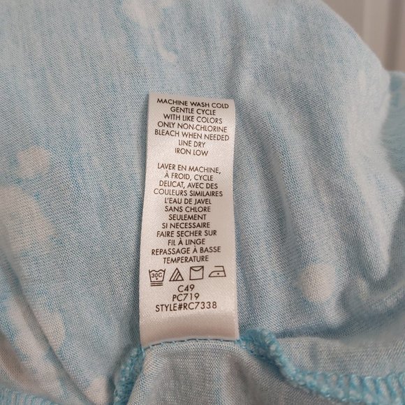 Calvin Klein Women Small Light Blue Tie Dye Rayon Stretch Open Back Sleeveless - Picture 10 of 11